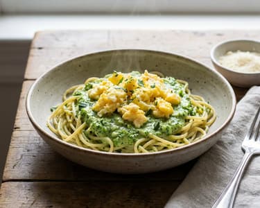 Glutenfreie Spaghetti mit Brokkolisauce