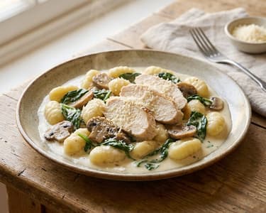 Chicken with Gnocchi in Creamy Sauce