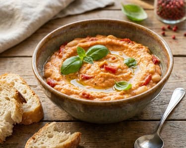 Cremiger Aufstrich aus gerösteten Paprikas