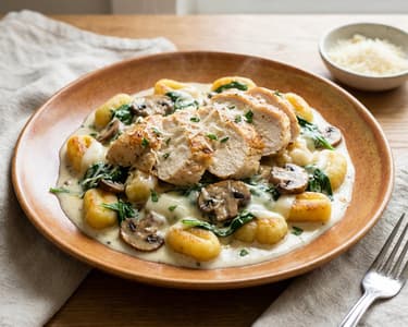 Chicken with Gnocchi in Creamy Sauce