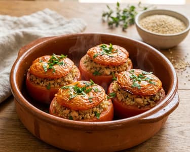Stuffed Tomatoes with Chicken and Quinoa