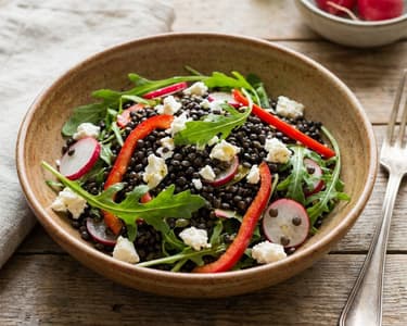 Lentil Salad with Balkan Cheese