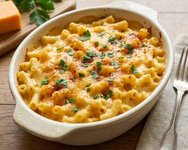Klassische Mac and Cheese mit drei Käsesorten