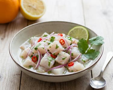 Fresh Ceviche with Avocado and Lime