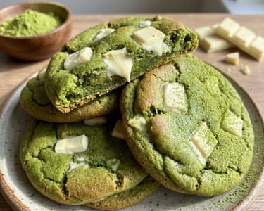 Matcha Cookies with White Chocolate