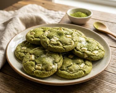 Matcha Cookies with White Chocolate