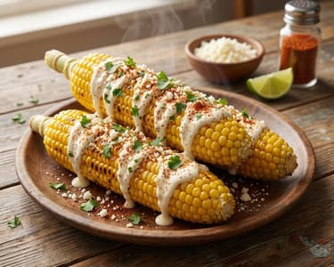 Elotes - Mexican Grilled Corn on the Cob