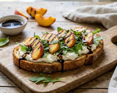 Toast with Burrata and Peaches | Quick Summer Snack