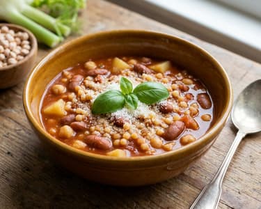 Sardinian Minestrone with Fregola and Pecorino