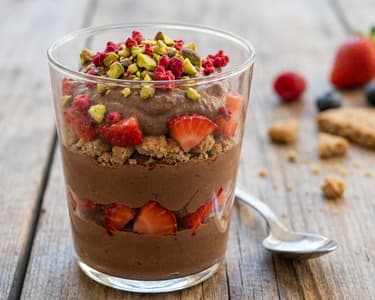Schoko-Hummus im Glas | Gesundes Dessert