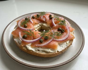 New York Bagel with Smoked Salmon & Cream Cheese