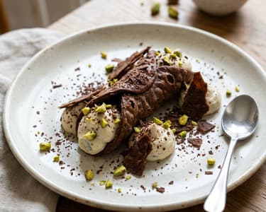 Deconstructed Cannoli | Espresso Gorgonzola Cream & Cocoa Crunch