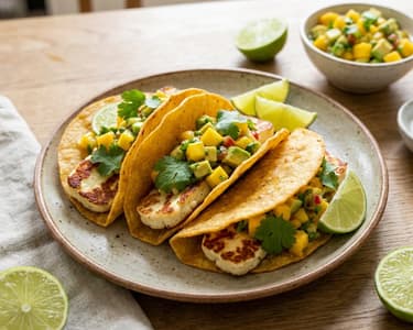 Knusprige Halloumi-Tacos | Frische Mango-Salsa