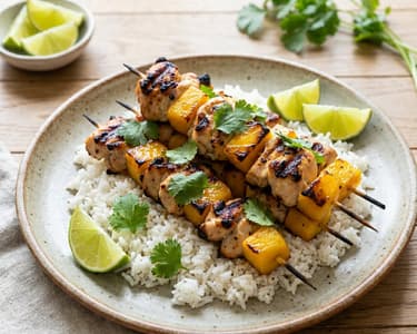 Gegrillte Mango-Hähnchenspieße | Fruchtig-pikant