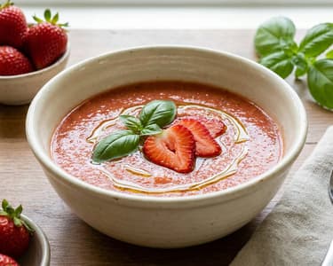 Erdbeer-Tomaten-Gazpacho | Erfrischende Sommersuppe