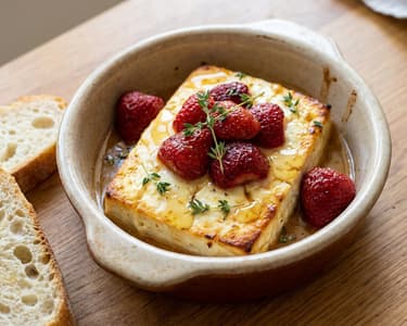 Gebackener Feta mit Sommerbeeren | Schneller Genuss