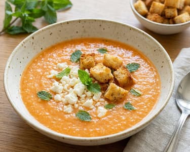 Melon Gazpacho with Feta | Refreshing Summer Delight