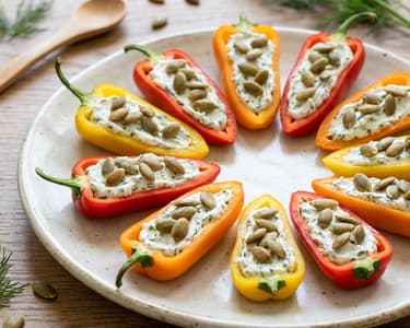 Mini Peppers with Cream Cheese