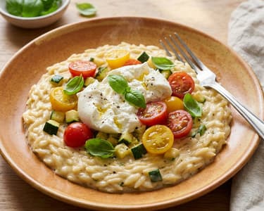 Summery Pastasotto with Zucchini & Burrata | Quick After-Work Recipe