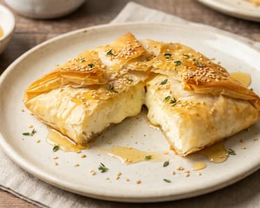 Knuspriger Feta im Filoteig | Mit Honig & Sesam