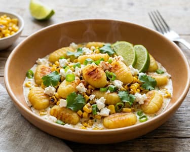 Cremige Mais-Gnocchi mit Feta | Schnelle Feierabendküche