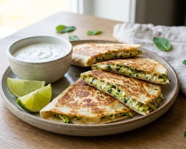 Knusprige Zucchini-Feta-Quesadillas | Feierabend-Snack
