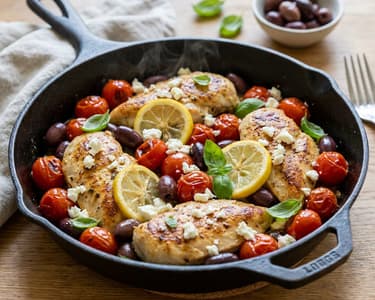 Mediterrane Zitronen-Hähnchen-Pfanne | Schneller Sommergenuss