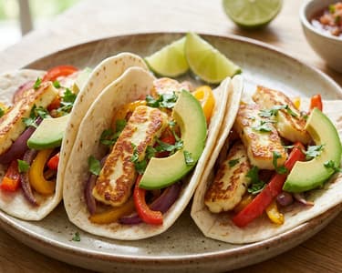 Bunte Halloumi-Fajitas | Schnelle Feierabendküche