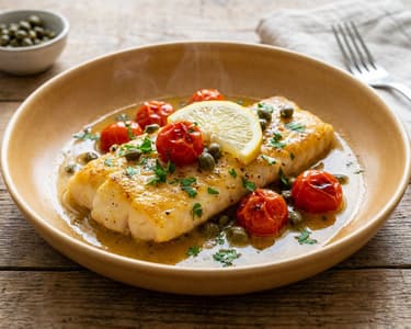 Kabeljau in Zitronen-Kapern-Butter | Feierabendküche