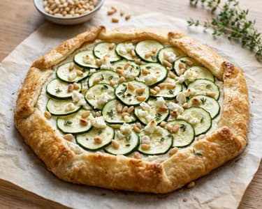 Sommerliche Zucchini-Ricotta-Galette mit Feta | Knusprig & leicht