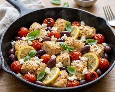 Mediterrane Zitronen-Hähnchen-Pfanne | Schneller Sommergenuss
