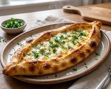 Türkische Käse-Pide (Peynirli Pide) | Knusprig & saftig
