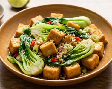 Knusprige Zitronengras-Tofu-Wokpfanne | 15-Minuten-Wok