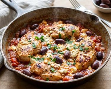 Griechisches Hähnchen Saganaki | Schnell & Aromatisch