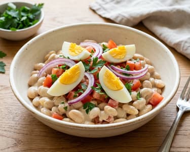 Antalya Piyazı | Türkischer Bohnensalat mit Tahin