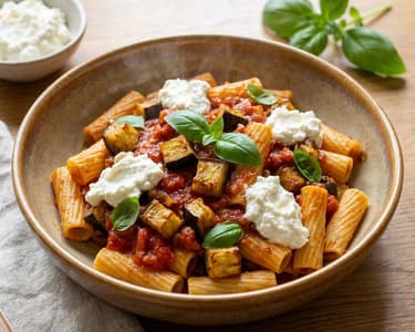 Sizilianische Pasta alla Norma | Auberginen & Tomaten