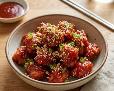 Koreanisches Dakgangjeong | Knusprig & pikant