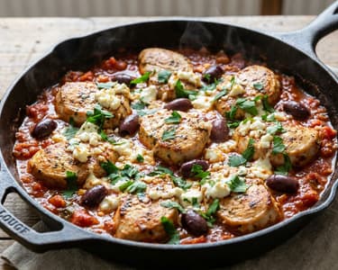 Greek Chicken Saganaki | Quick Weeknight Skillet