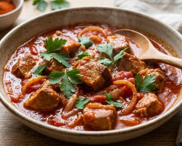 Balkan Mućkalica | Herzhafter Schweinefleisch-Schmortopf