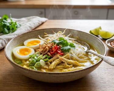 Soto Ayam – Indonesische Hühnersuppe | Würzig & Frisch