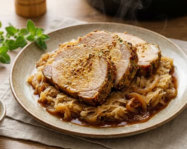 Thüringer Mutzbraten | Saftig mariniert mit Sauerkraut