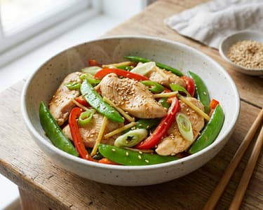 Crispy Chicken with Snow Peas & Ginger | 15-Minute Wok
