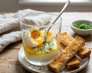 Eggs in a Glass with Chive Butter | Fine Brunch Classic
