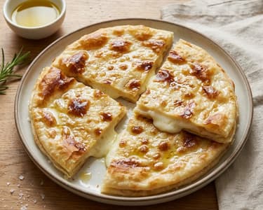 Focaccia di Recco | Crispy and stuffed with soft cheese