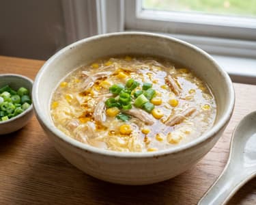 Chinese Chicken and Corn Soup | Creamy & Tender