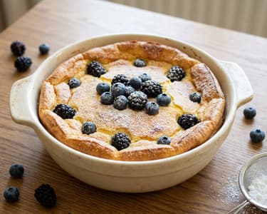 Baked Quark Casserole with Berries | Fluffy Brunch