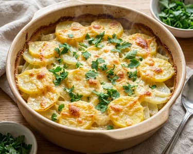 Potato and Kohlrabi Casserole | Hearty Gratinated