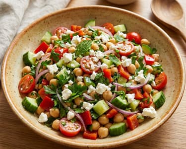 Turkish Chickpea Salad | With Feta & Mint
