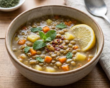 Yeşil Mercimek Çorbası | Turkish Green Lentil Soup