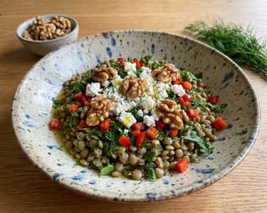 Turkish Lentil Salad | With Walnuts & Feta